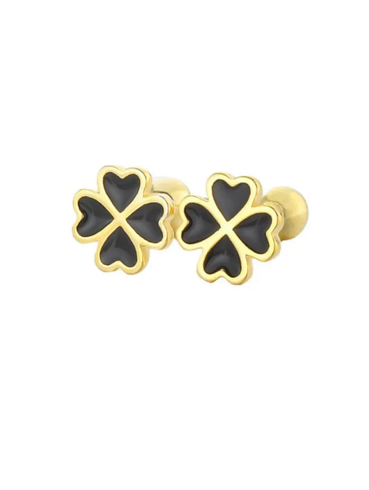 Golden Clover Earring