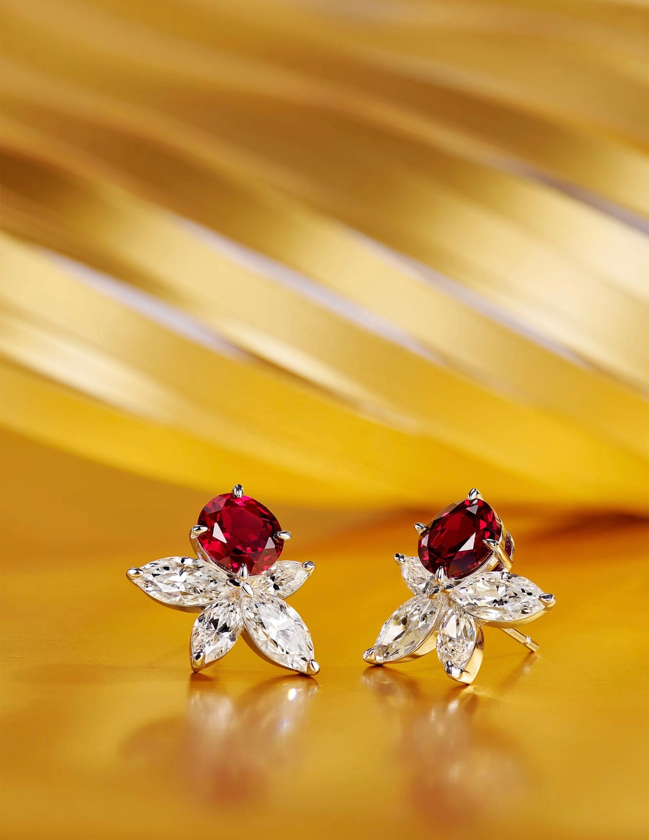 The Vera Ruby Stud Earring by Intricata co.