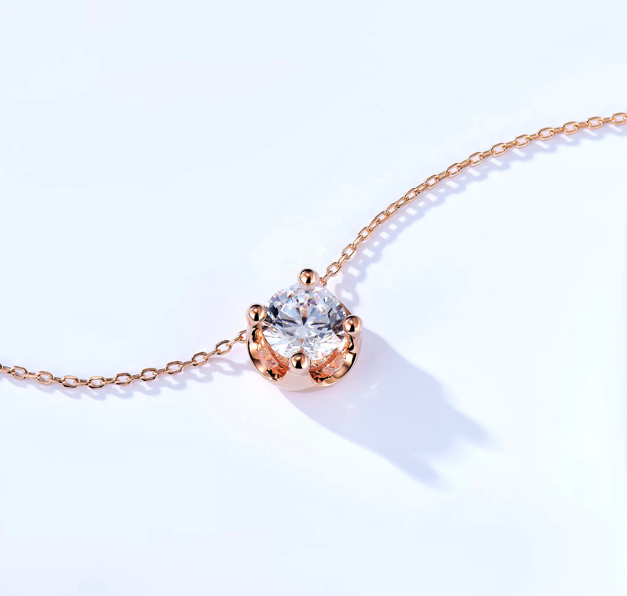 The Elena Moissanite Necklace by Intricata co.