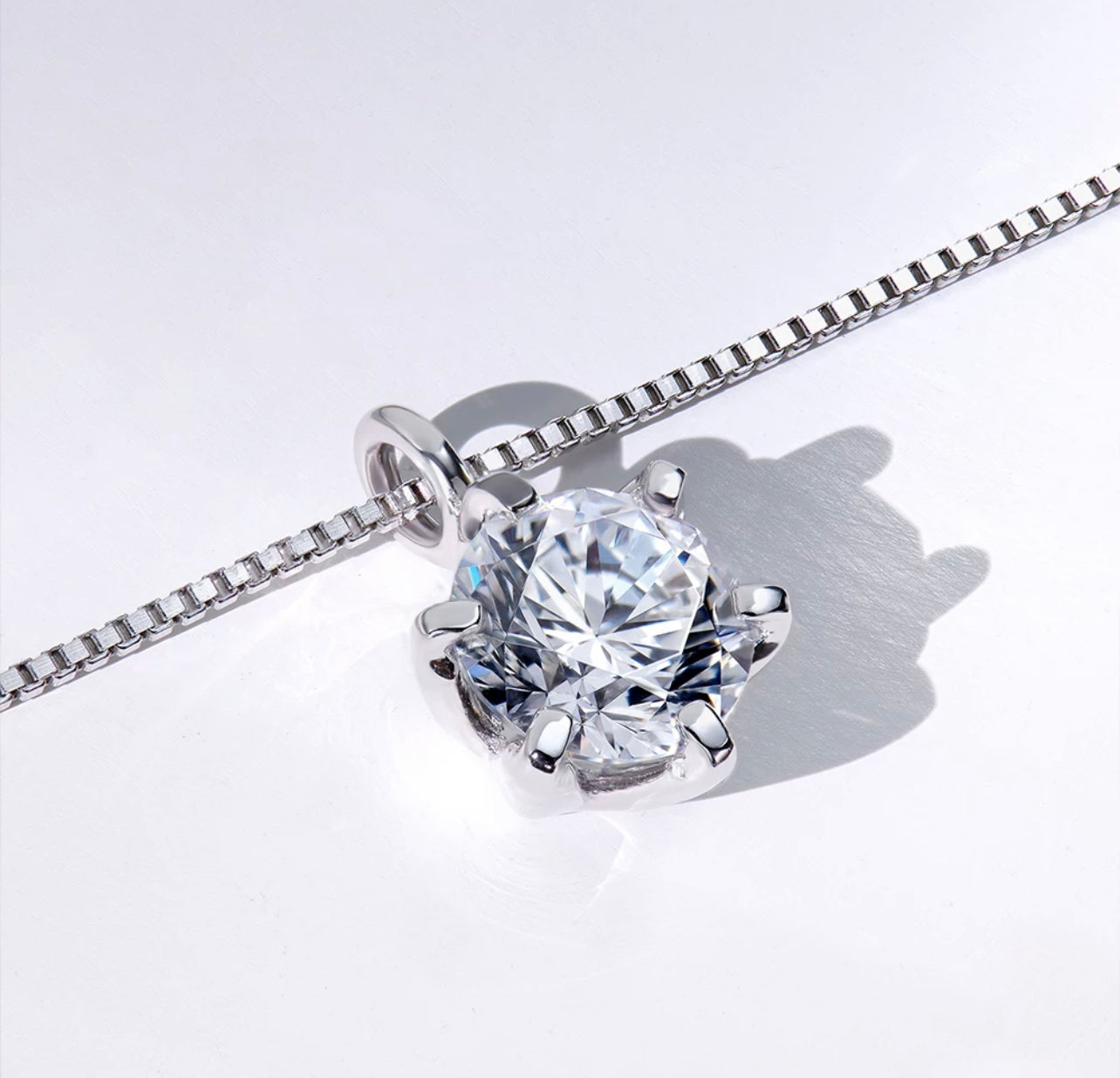 The Avandia Moissanite Necklace by Intricata co.