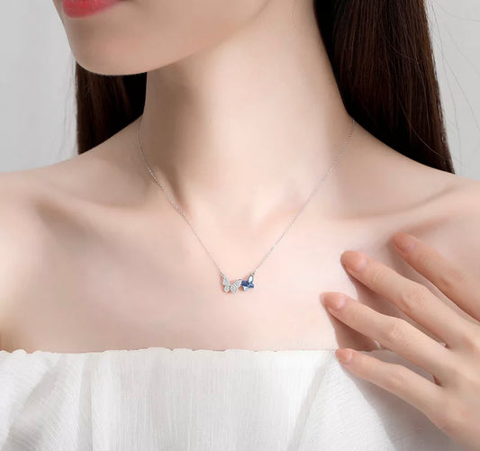 The Twin Butterflies Necklace by Intricata co.