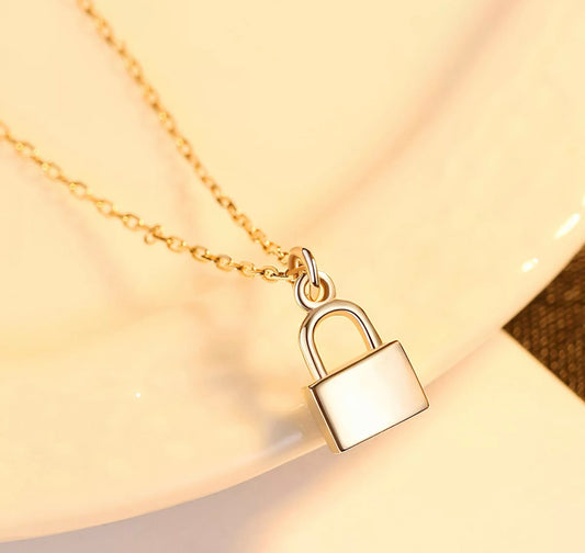 The Bolted Lock Necklace by Intricata co.