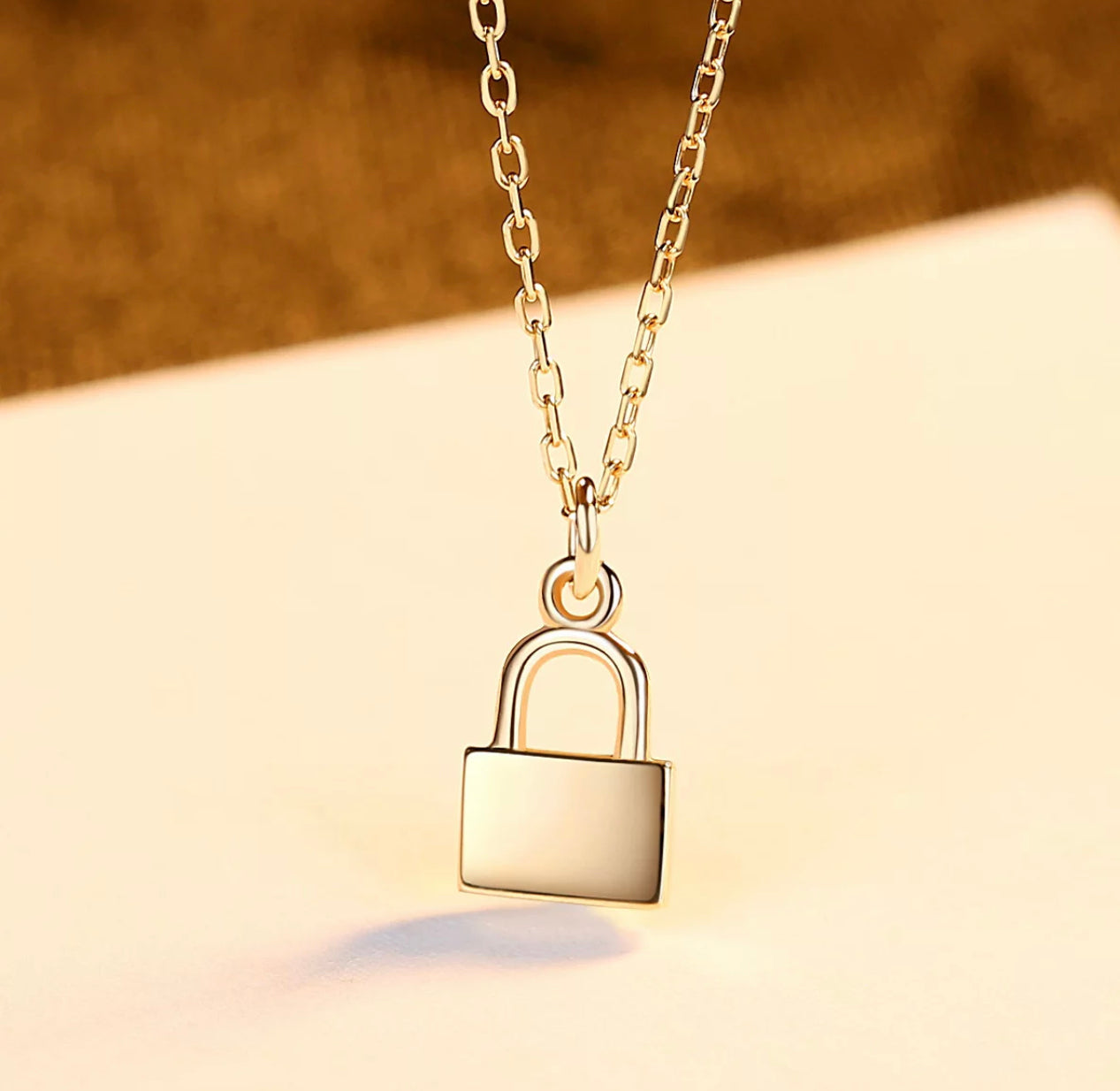 The Bolted Lock Necklace by Intricata co.