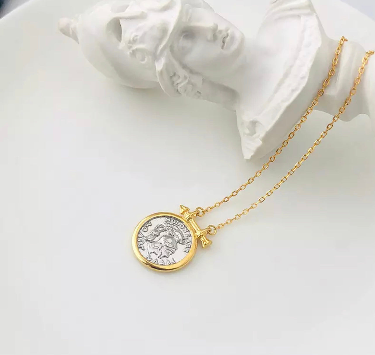 The Roman Coin Necklace by Intricata co.