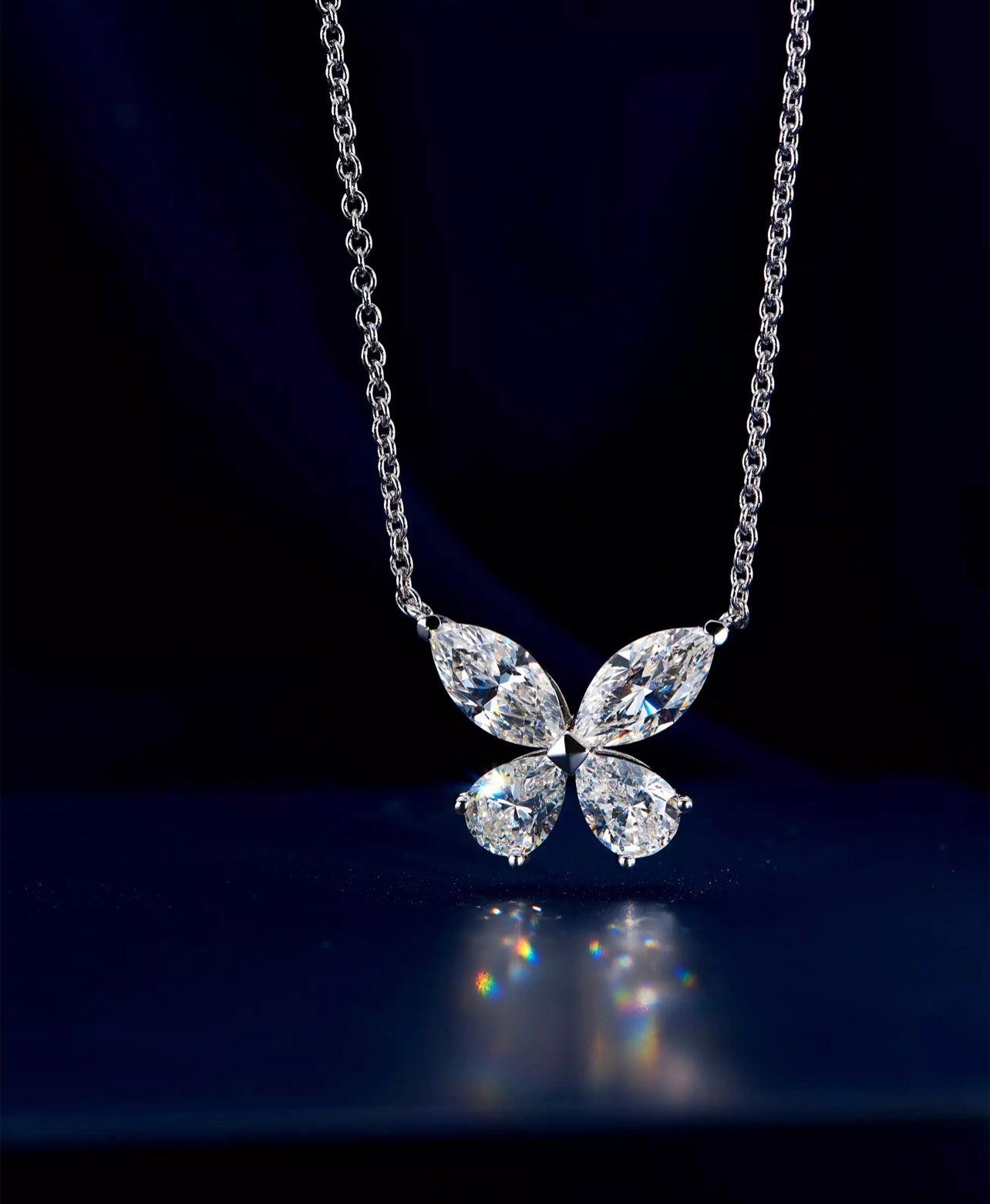 The Hagona Butterfly Moissanite Necklace by Intricata co.