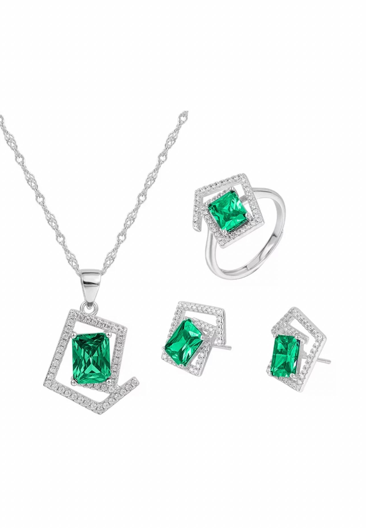 The Quartelle Emerald Set by Intricata co.