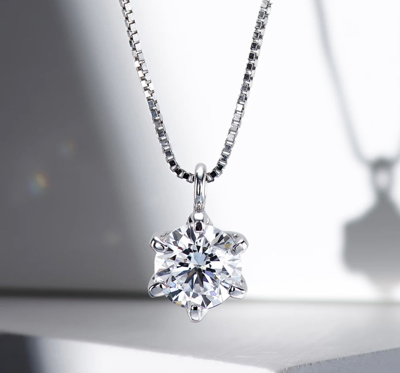 The Avandia Moissanite Necklace by Intricata co.