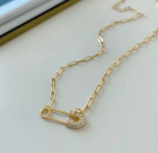 The Safety Pin Necklace by Intricata co.