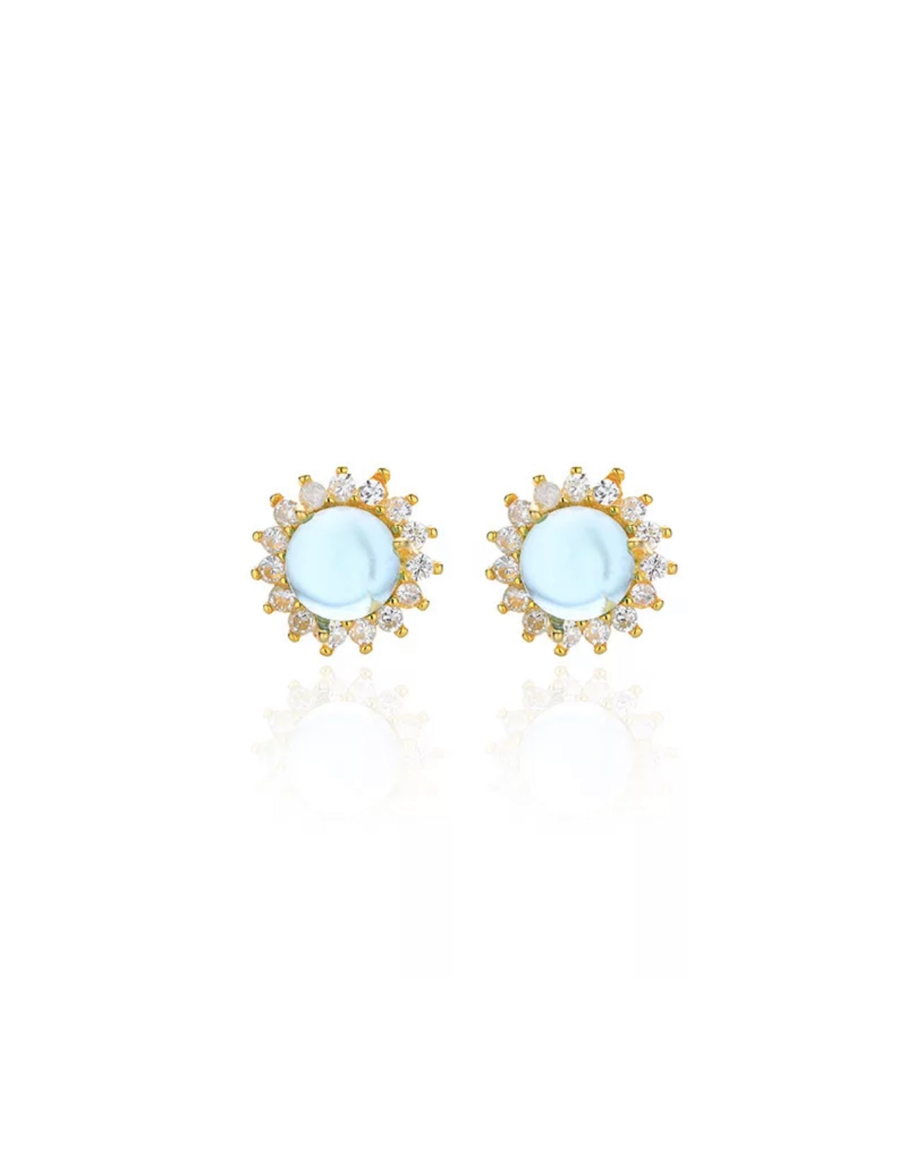 French Opal Stud earring by Intricata co.