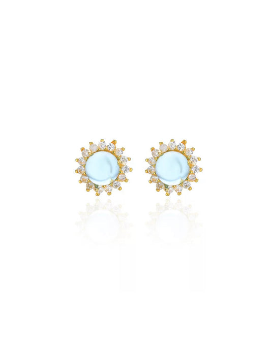 French Opal Stud earring by Intricata co.