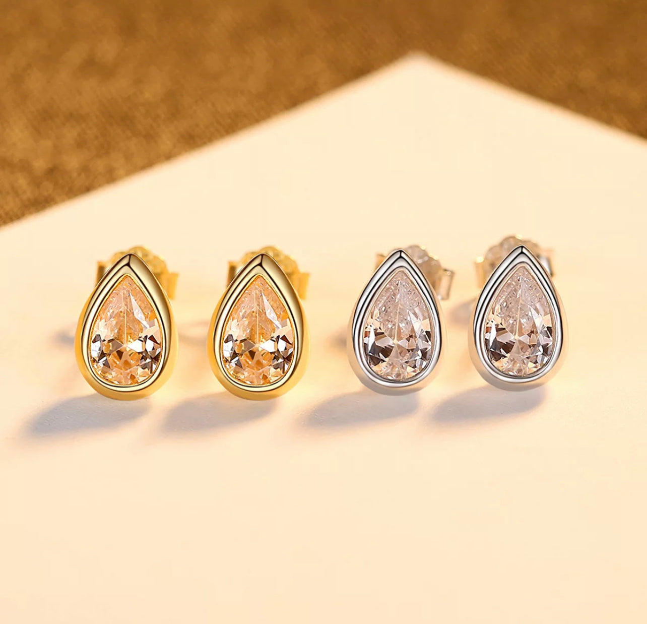 The Tear drop Stud Earring by Intricata co.