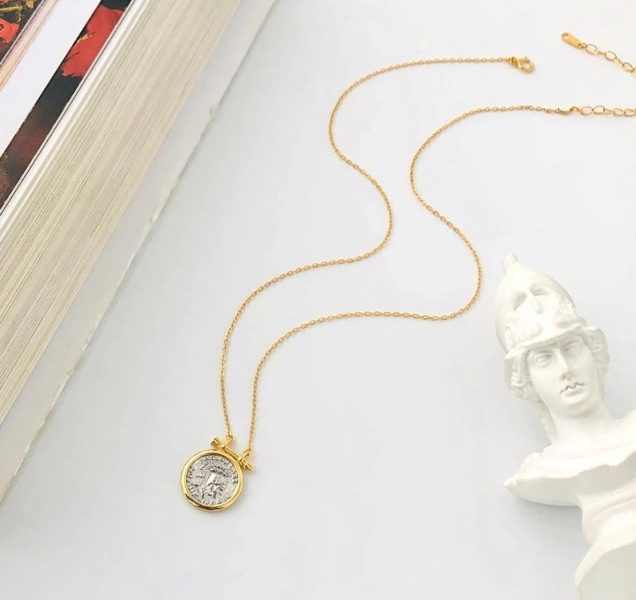 The Roman Coin Necklace by Intricata co.