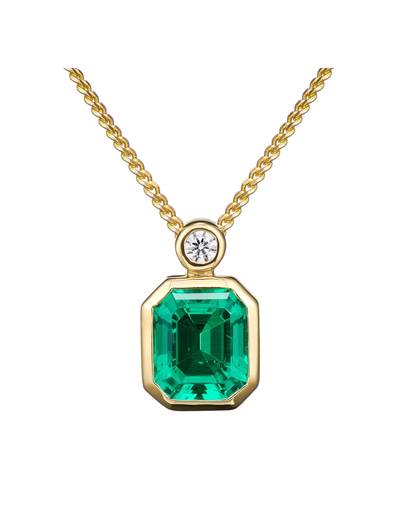 The Watcher Emerald Necklace by Intricata co.