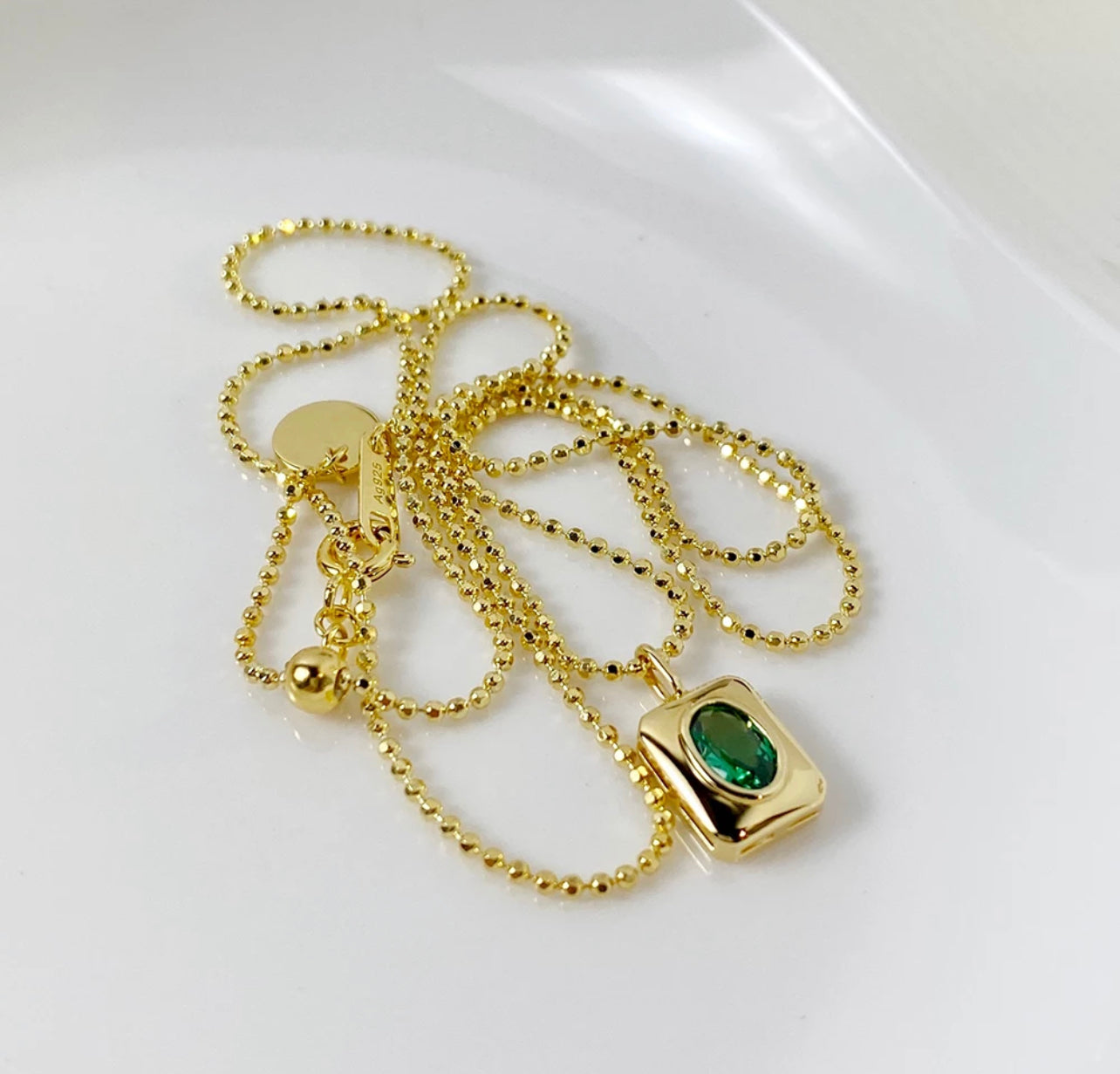 The Emerald Well Necklace by Intricata co