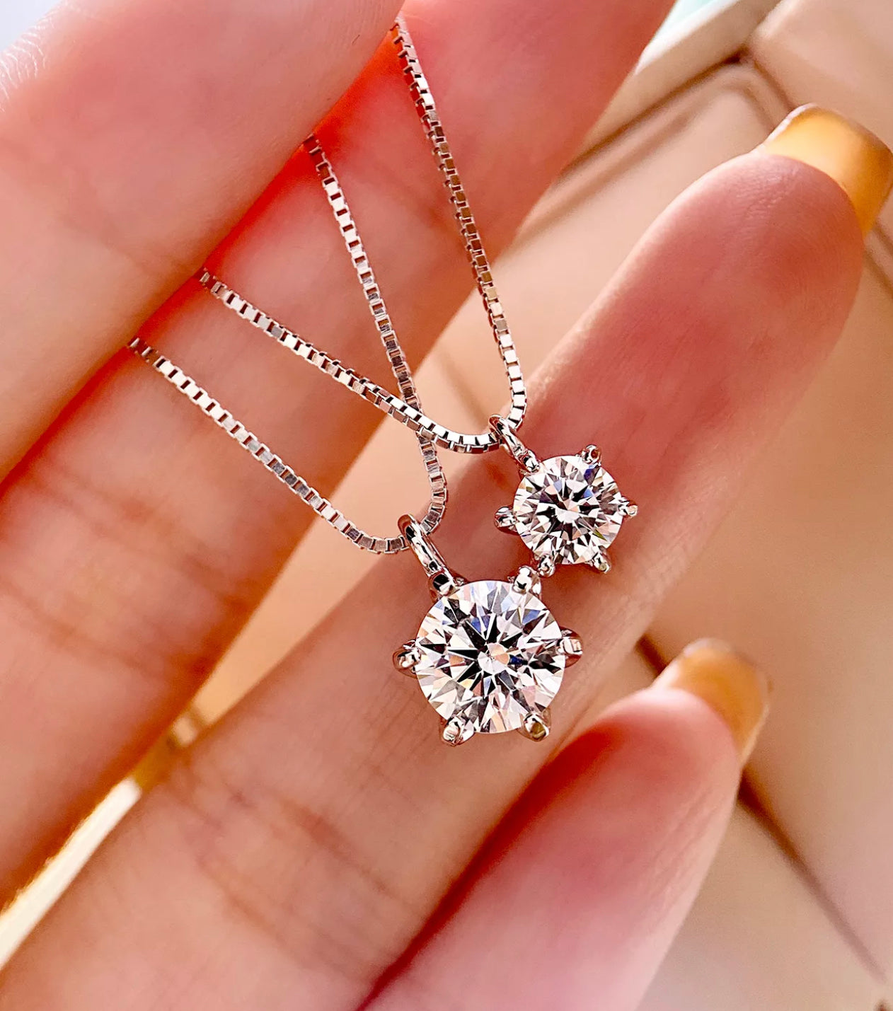 The Avandia Moissanite Necklace by Intricata co.