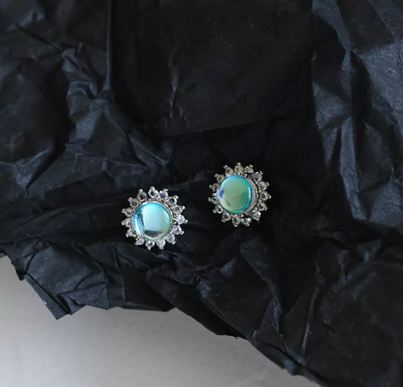 French Opal Stud earring by Intricata co.