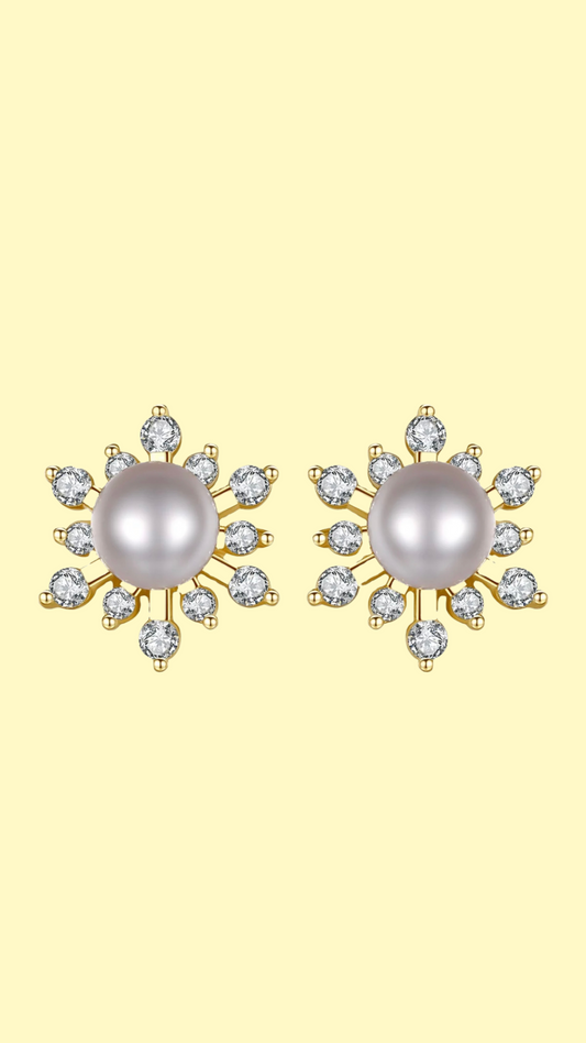 The Pearl of the Orient stud earring by Intricata co.