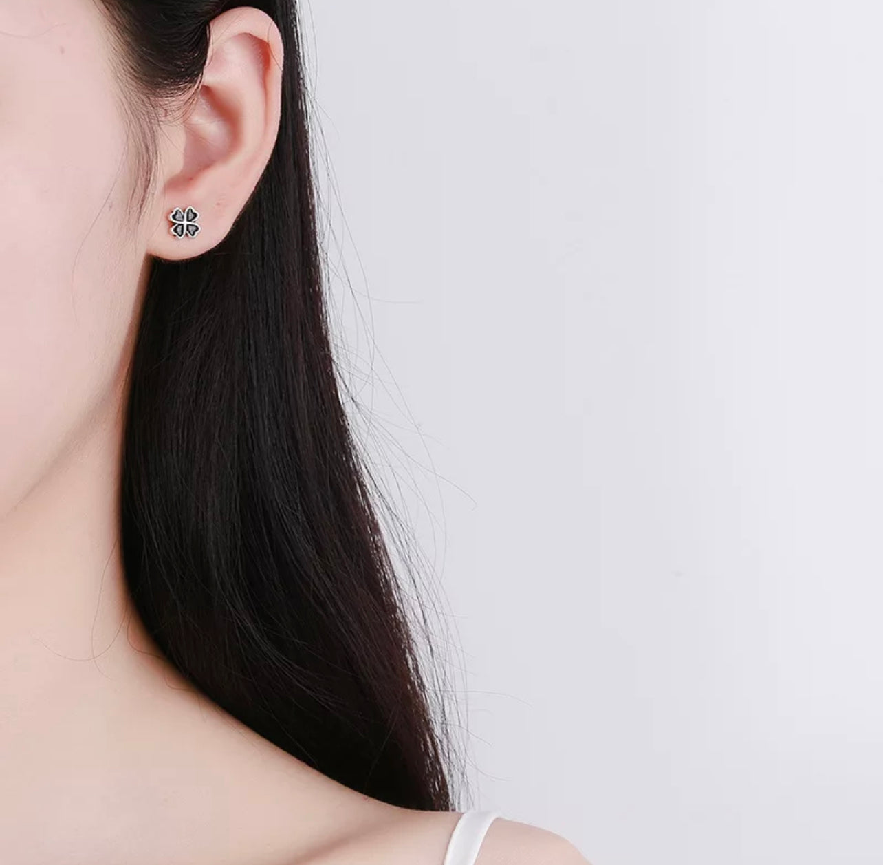 Black Clover Stud Earring by Intricata co.