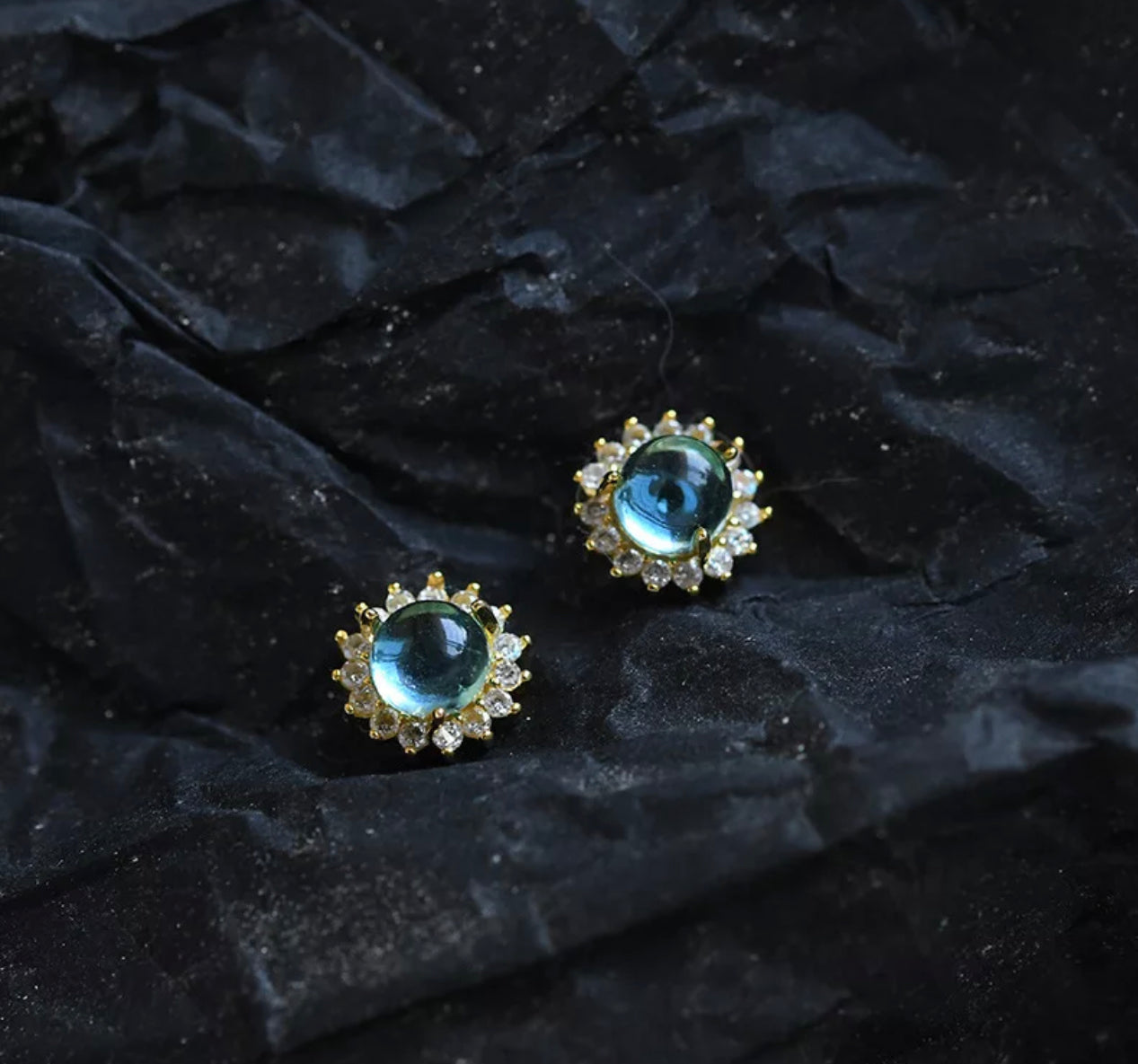 French Opal Stud earring by Intricata co.