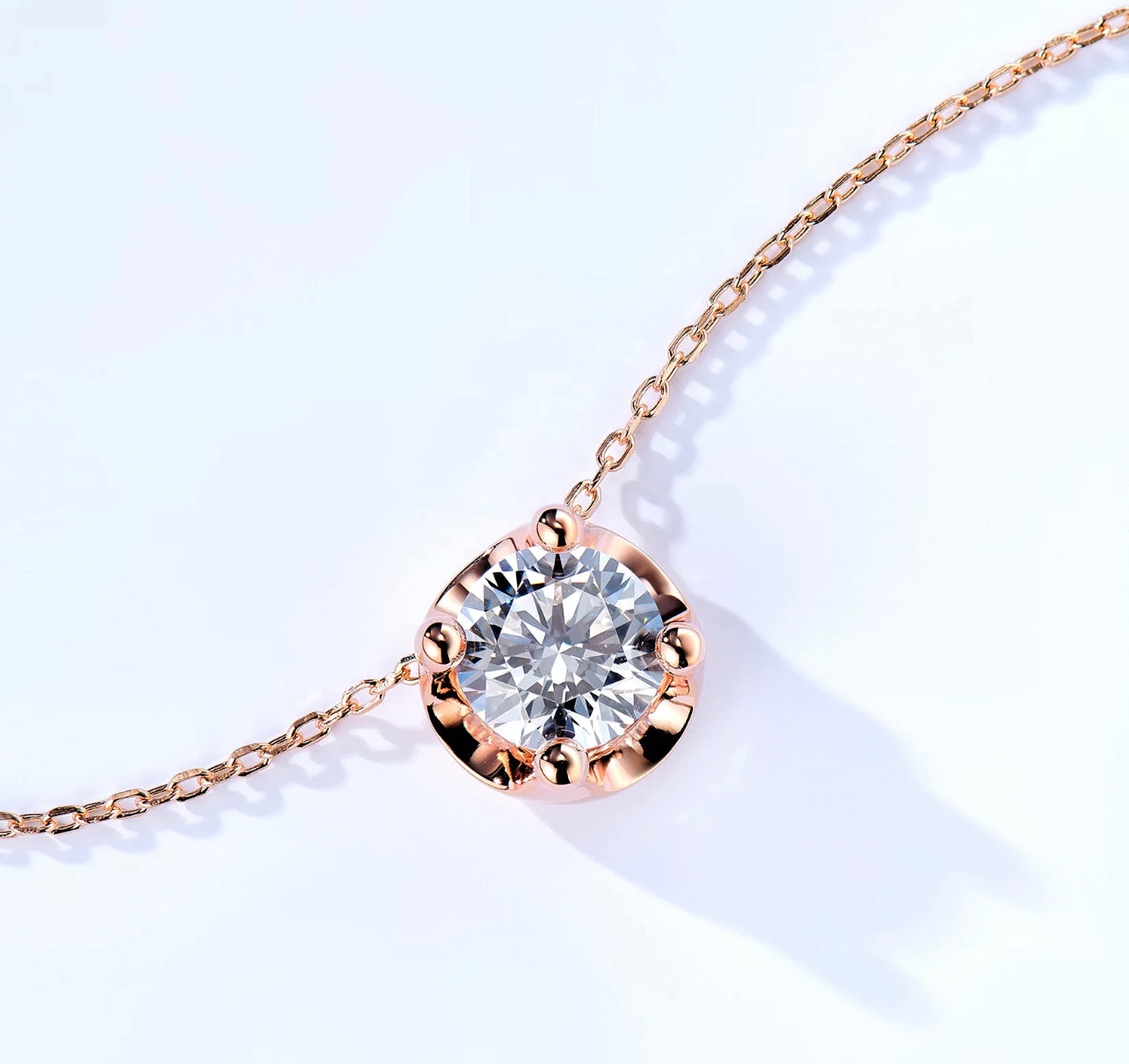 The Elena Moissanite Necklace by Intricata co.