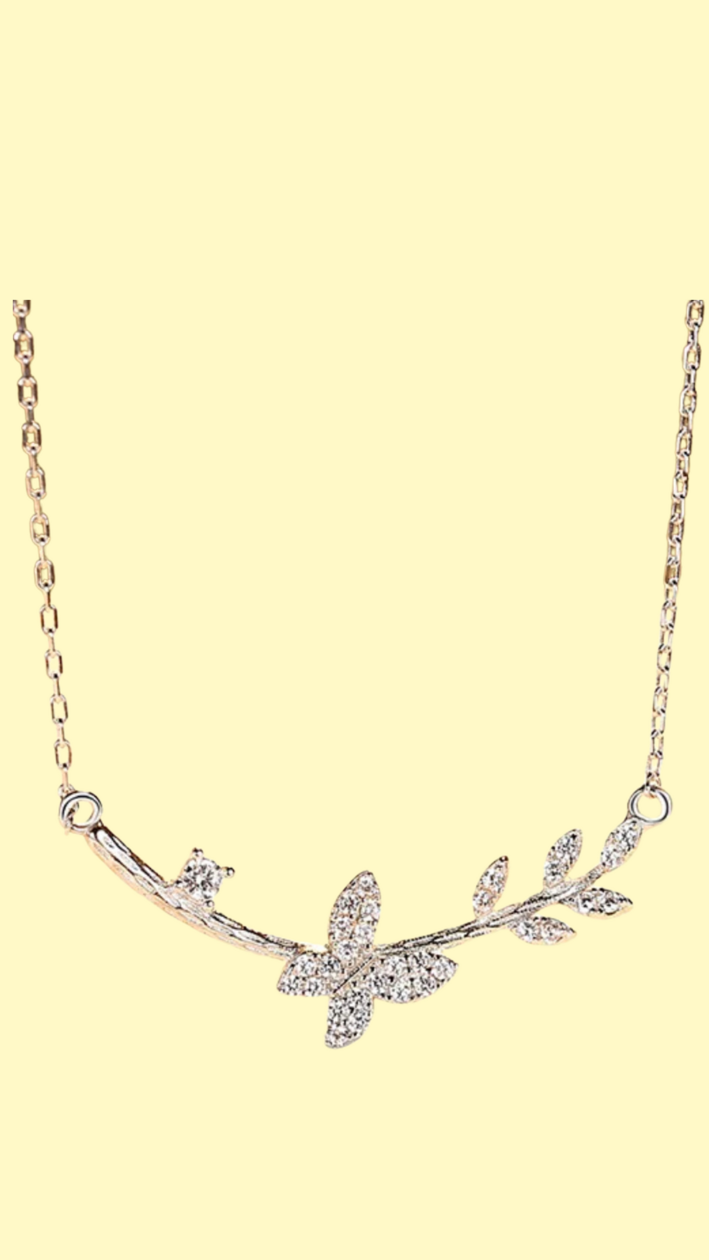 The Butterfly on a twig necklace by Intricata co.