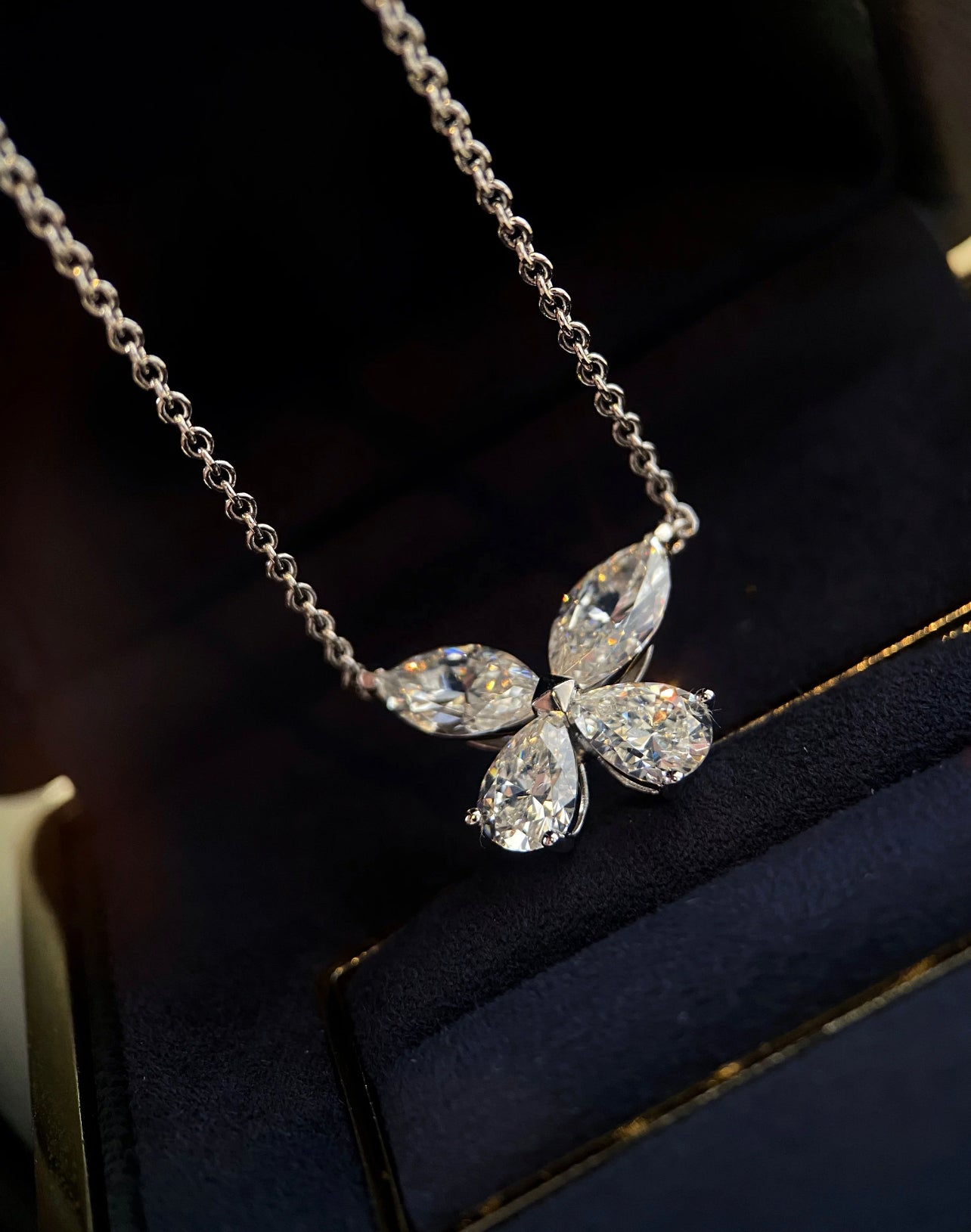 The Hagona Butterfly Moissanite Necklace by Intricata co.