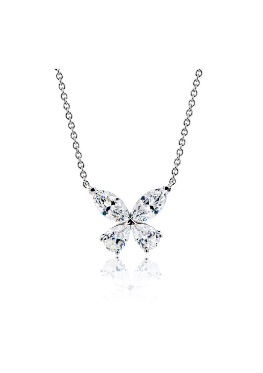 The Hagona Butterfly Moissanite Necklace by Intricata co.