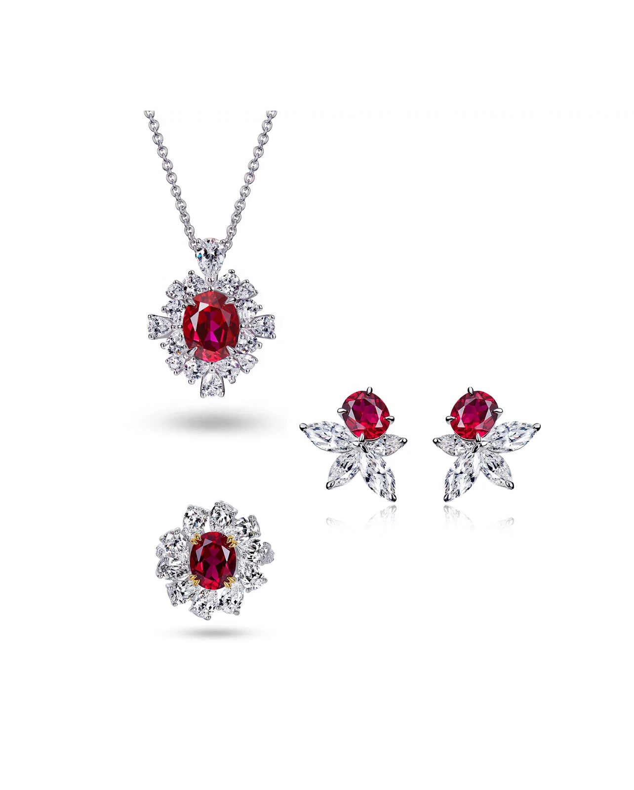 The Vera Ruby Set by Intricata co.