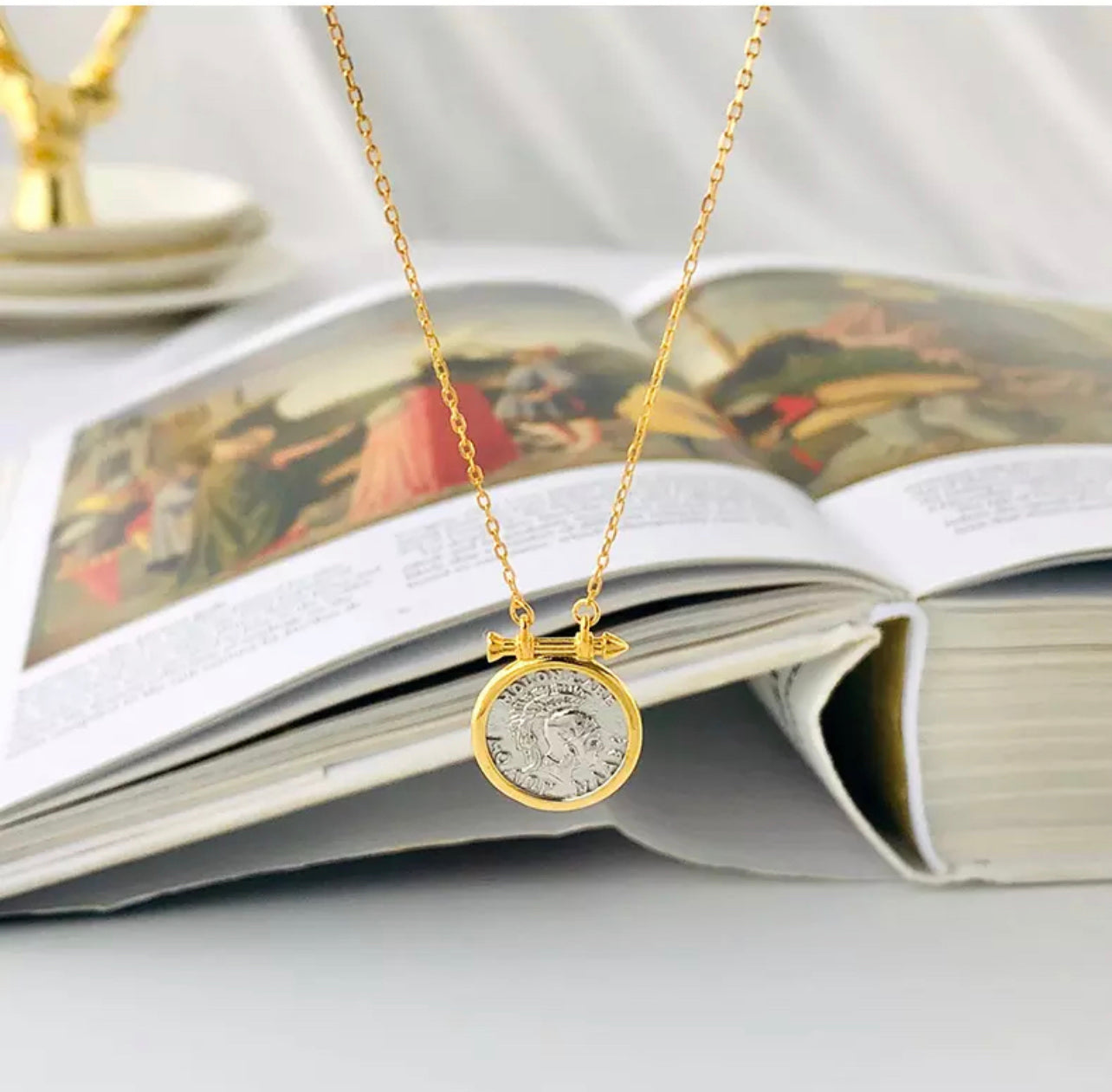 The Roman Coin Necklace by Intricata co.